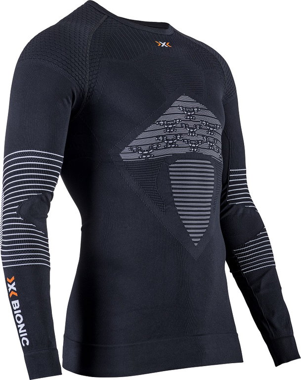 X-Bionic Langarmshirt Rundhals Energizer 4.0 (Multifunktionsshirt) Unterwäsche schwarz Herren